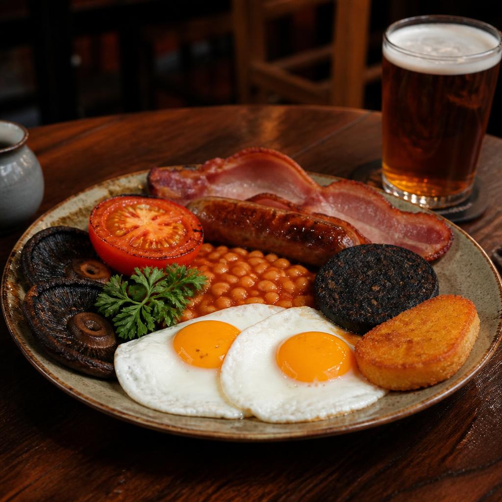 Hearty cooked breakfast